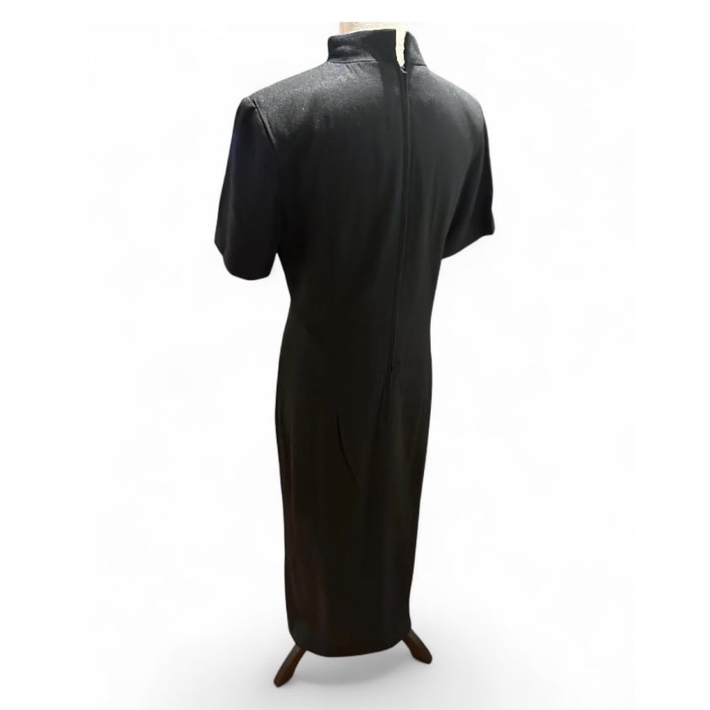Vintage 90s Black Sheath Dress by Styleworks - Picture 3 of 16